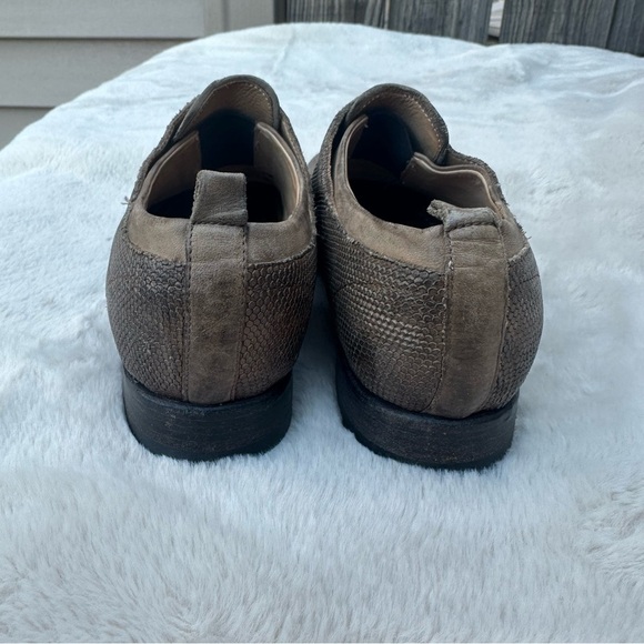 Sartori Gold leather oxfords Italian handmade slip on loafers EU 38 US 7-7.5 - Picture 3 of 14